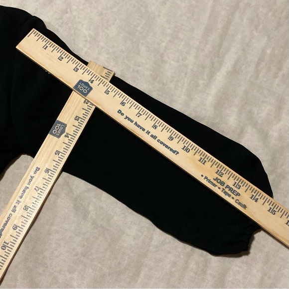 Veronica M V Neck Black Blouse with Elongated Shirt Tail - Picture 3 of 8